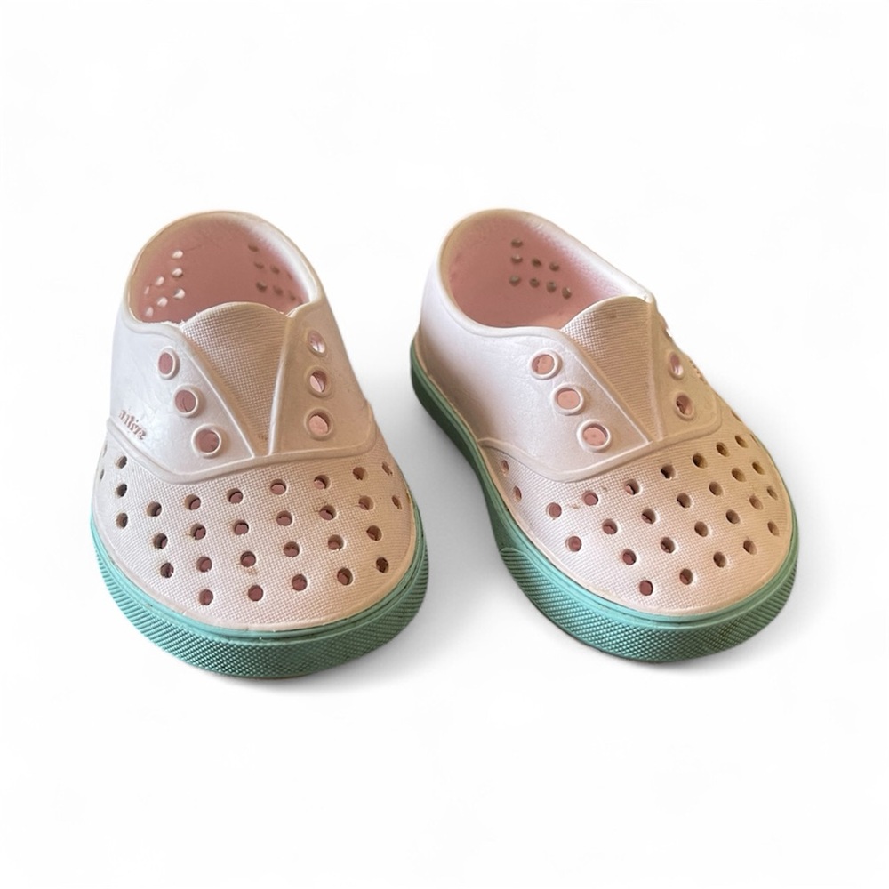 Native Kids Pink and Green Water Shoes